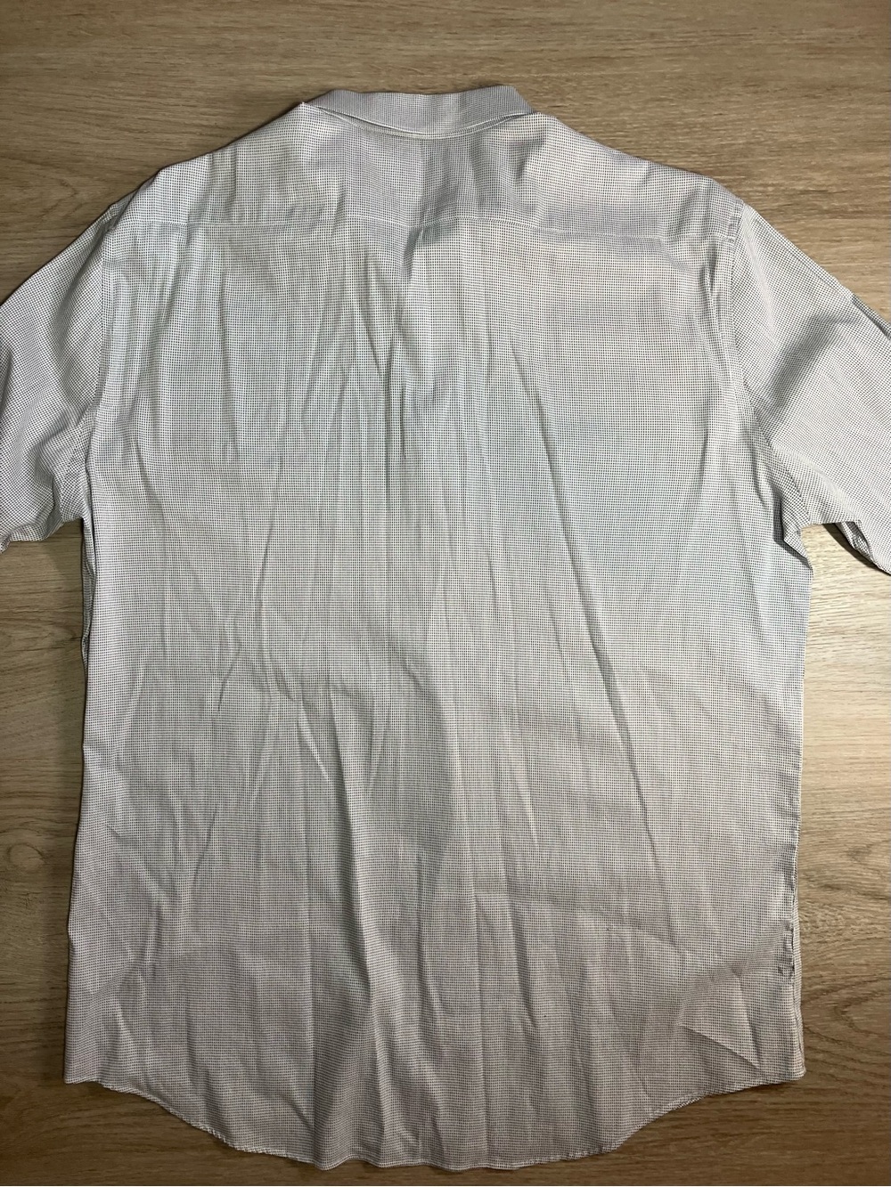 Psycho Bunny Men's Dress Shirt 16.5 32/33 Grey White Microcheck Stretch Modern F - Picture 7 of 7